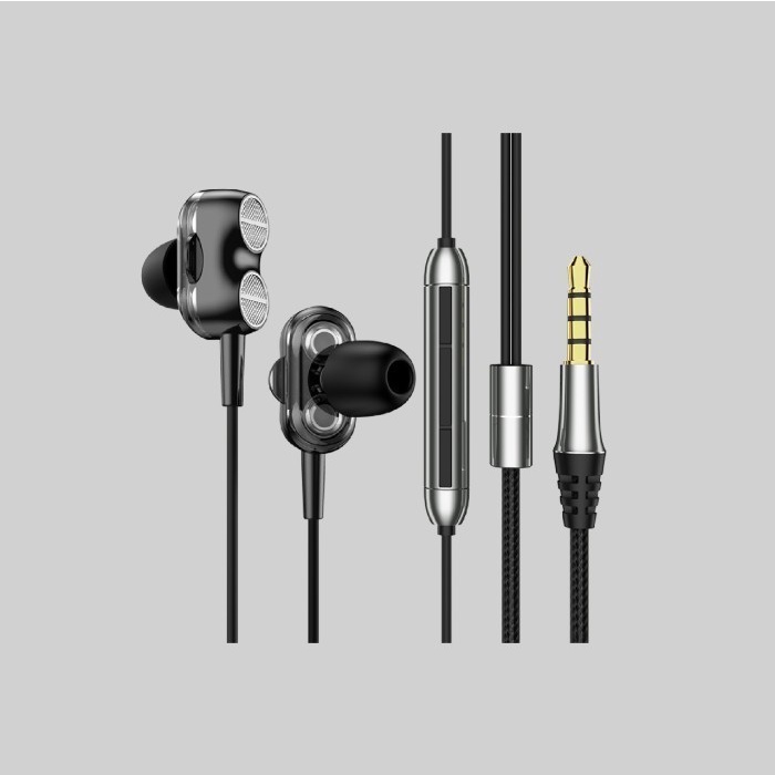 REXUS Earphone Gaming Rexus EP4 Dual Driver With Mic / EP-4 Gaming Earphone