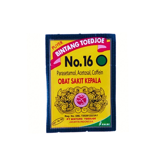 Puyer 16 Bintang Toedjoe isi 12 Sachet (Obat Sakit Kepala)