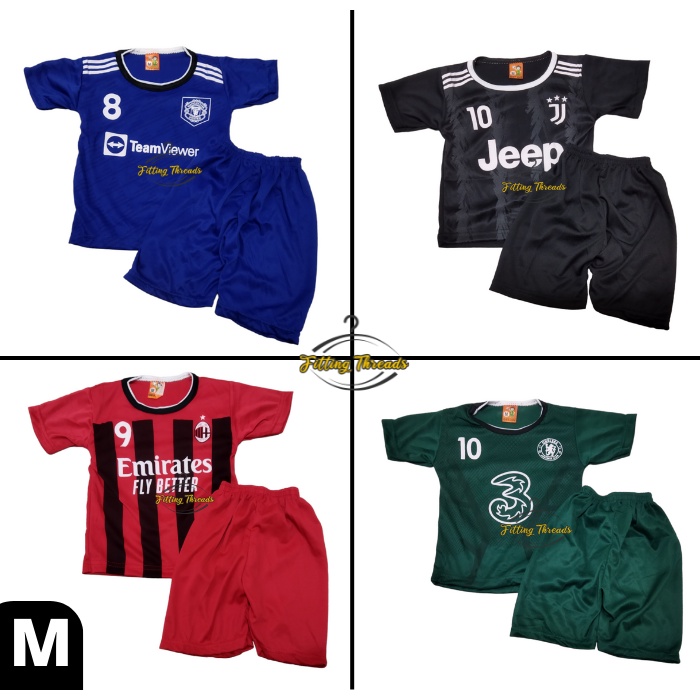 Setelan Baju Celana Bola Anak Bayi 0-12 Bulan Lengan Pendek / Stelan Kaos Bola Bayi Newborn