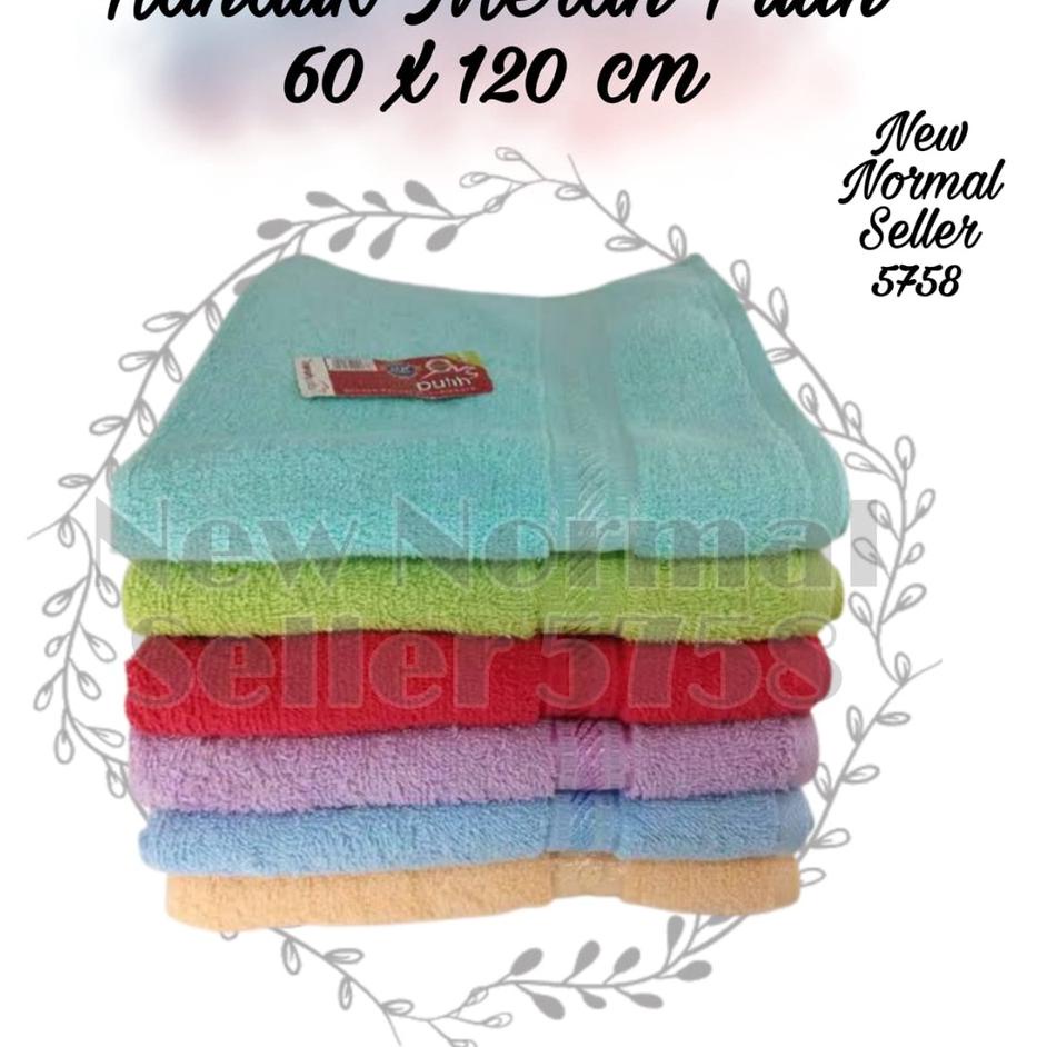 "MC.18Oc22g" Handuk Merah Putih TANGGUNG BESAR 60x120 (PARTAI GROSIR /ECER