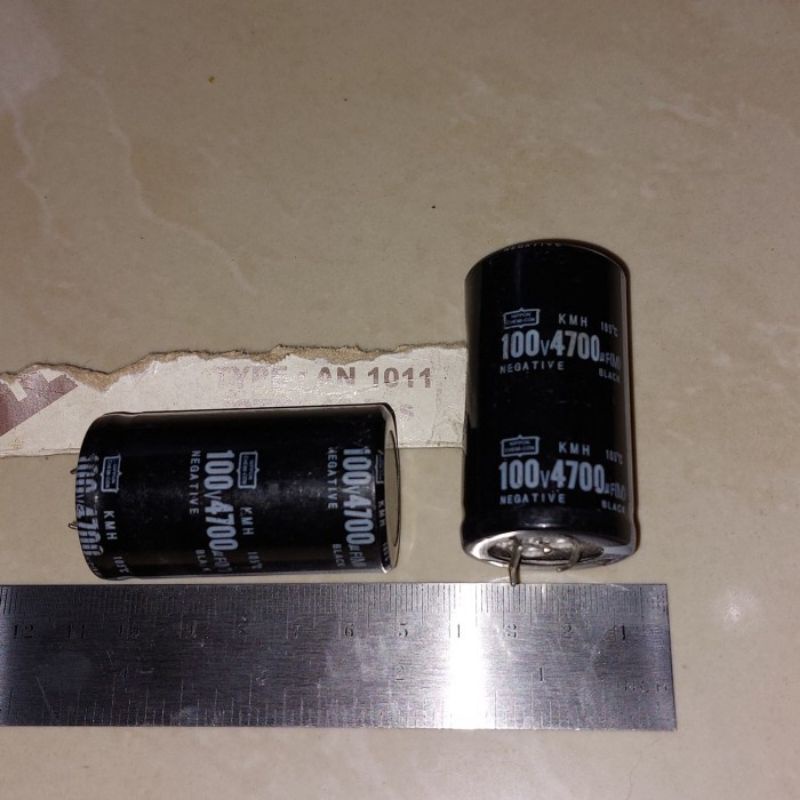 Elco 4700uf 100V 4700 Mikro Farad UF 100 Volt Electrolit Kapasitor