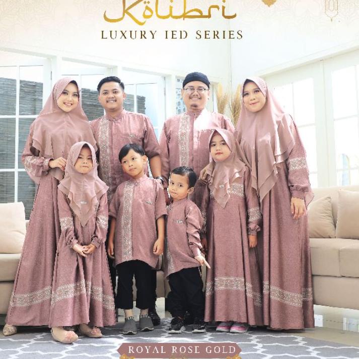 Viral New Kolibri Luxury Adha Series WNJ | Set Couple Gamis dan Koko Family | Gamis dan Koko Sarimbi