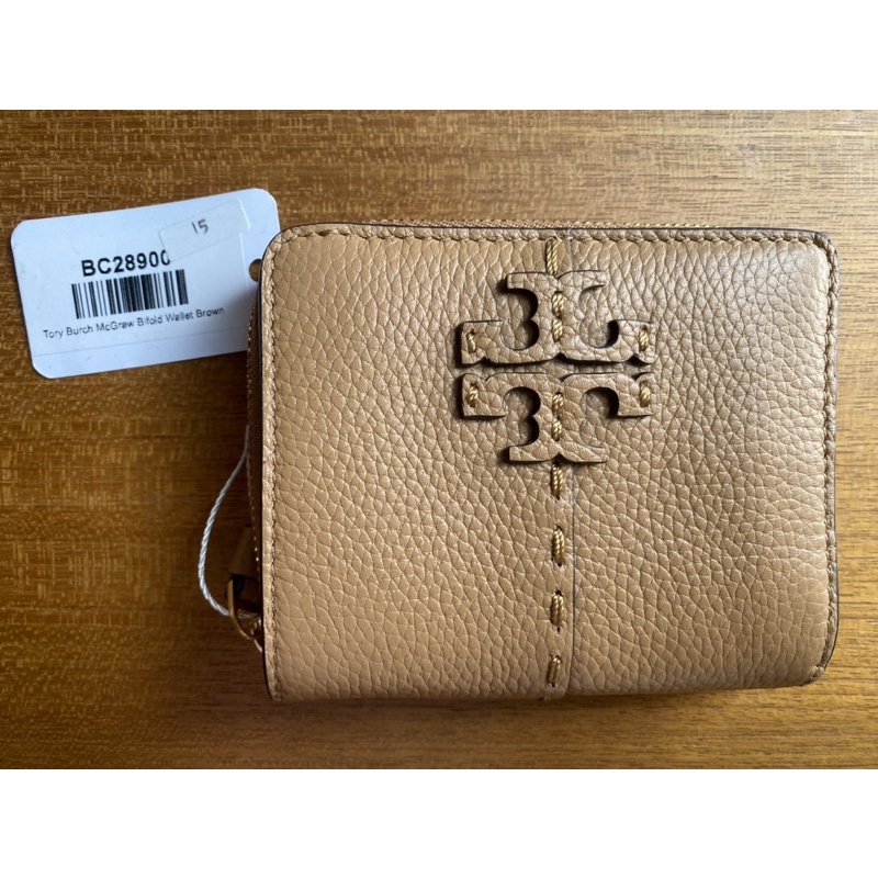 Wallet Dompet Tory Burch McGraw Bifold Brown Original