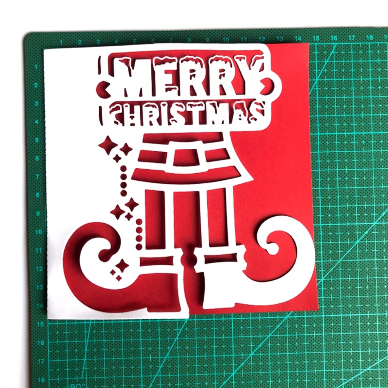 Cutting Dies Bahan Metal Desain Merry Christmas Untuk Scrapbook Album Paper Craft