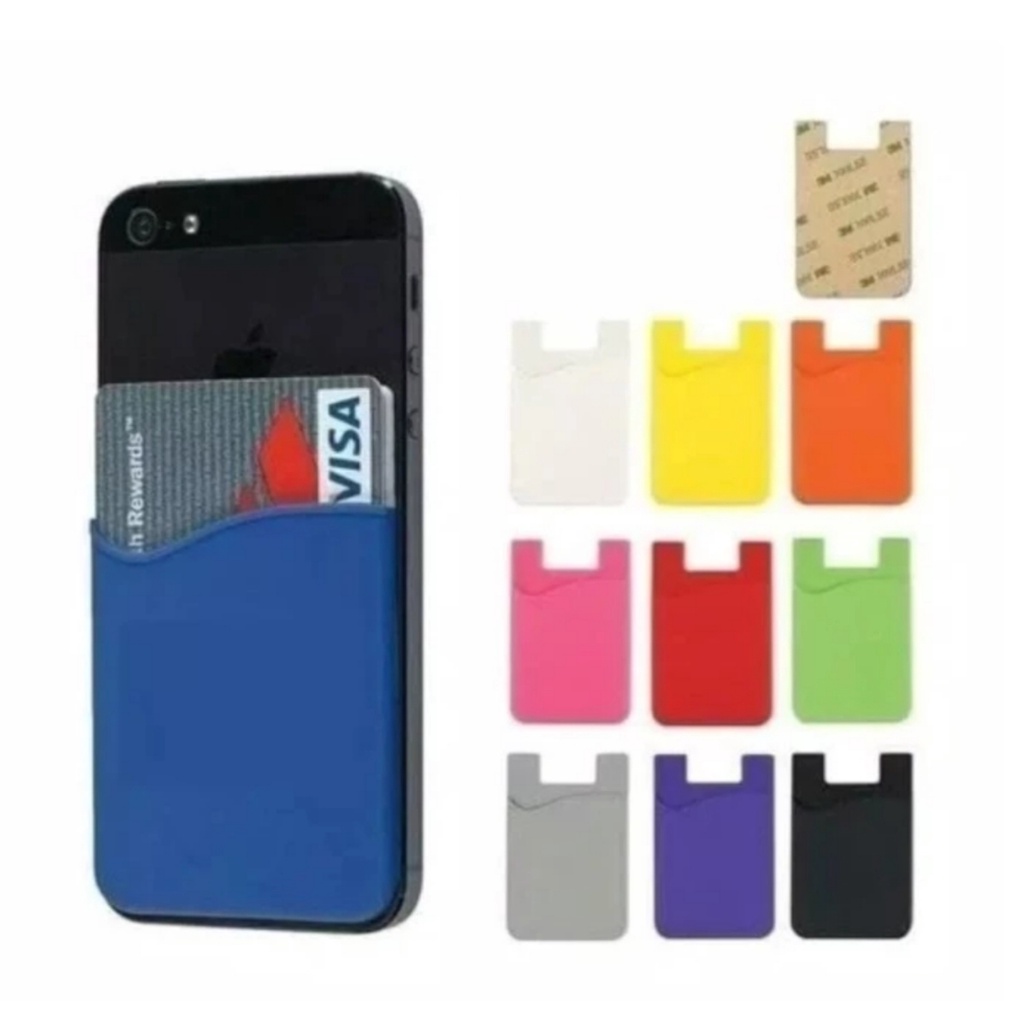 HOLDER KARTU HP TEMPEL TEMPAT KARTU HP STICKY CARD HOLDER DOMPET