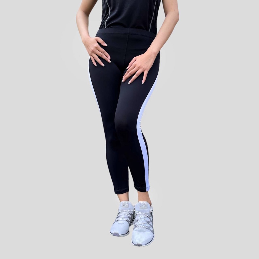 CELANA LEGGING PANJANG WANITA CELANA PANJANG SPORT WANITA LEGGING PANJANG LIST PUTIH WANITA (LG LIST-01)