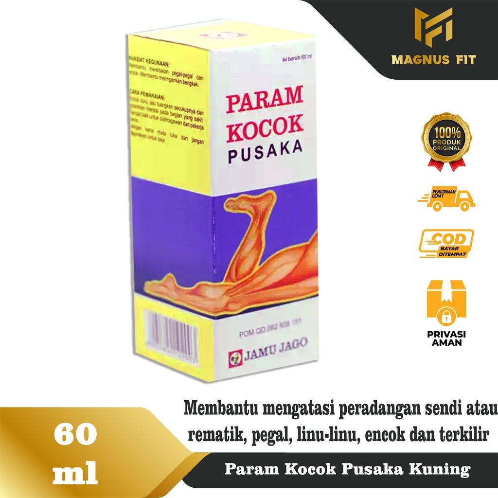Koyo Cair Parem Param Kocok Pusaka Cap Jago- Meredakan Nyeri Encok, Salah Urat, dan keseleo