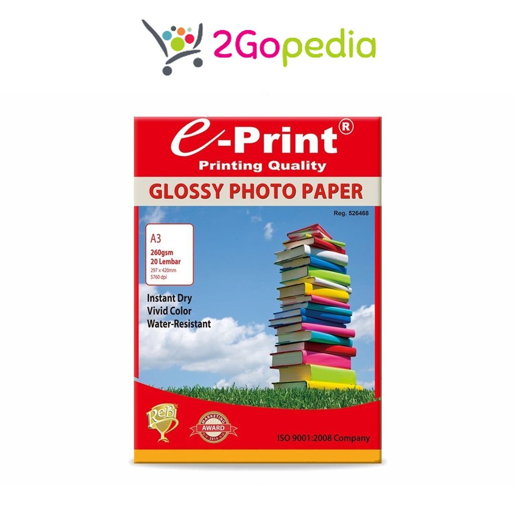 

Kertas Foto Glossy Photo Paper A3 260gsm E-print Grosir Murah Atk
