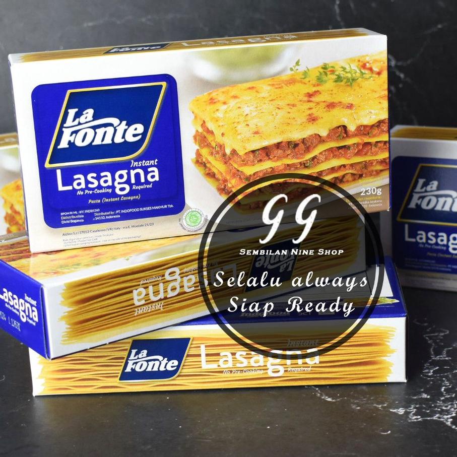 

Barang Baru La Fonte LASAGNA 230 Gram Instant Pasta Lafonte Sheet Lembar Halal L9S...