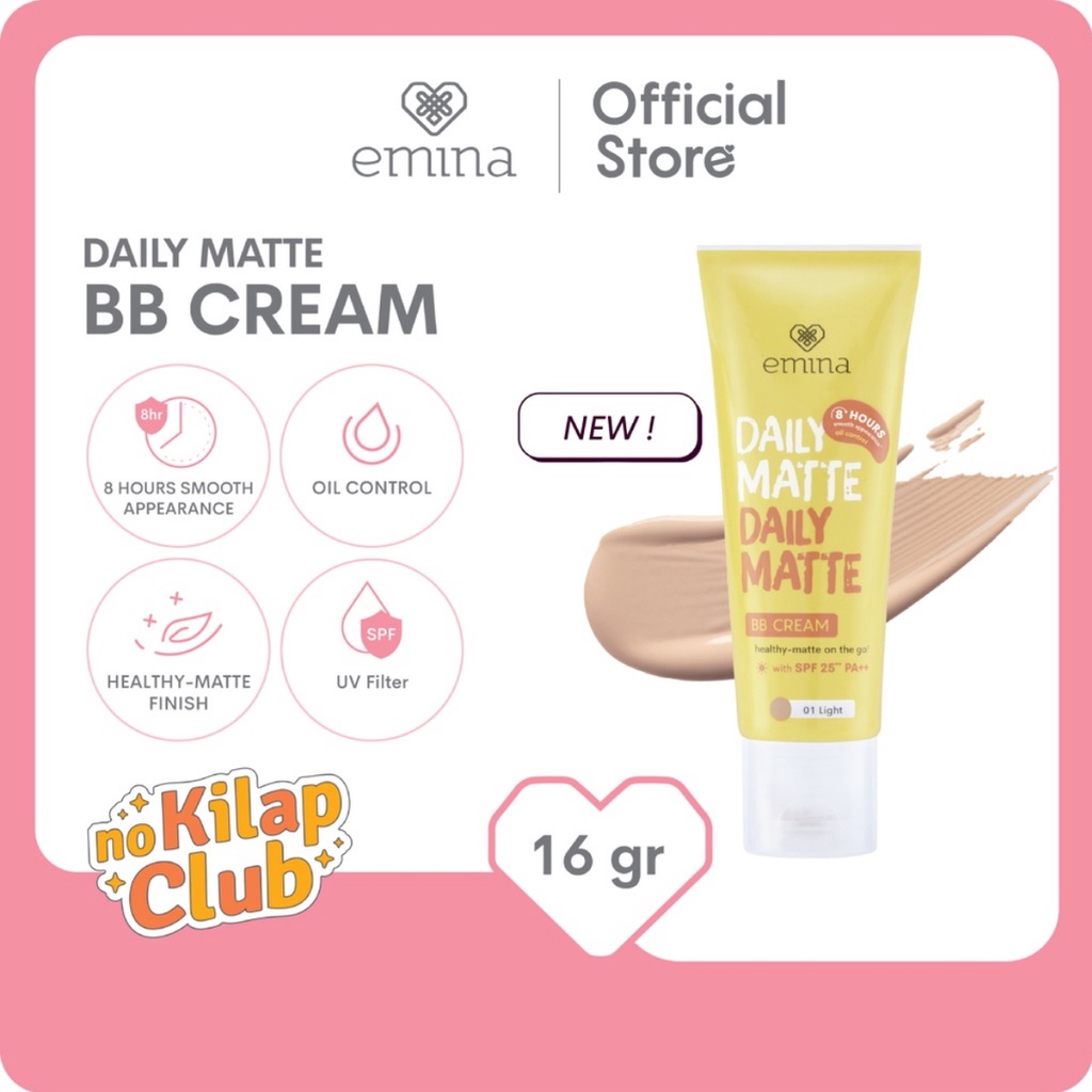 Emina Daily Matte Loose Powder 20g | Compact Powder | BB Cream | Bedak Tabur
