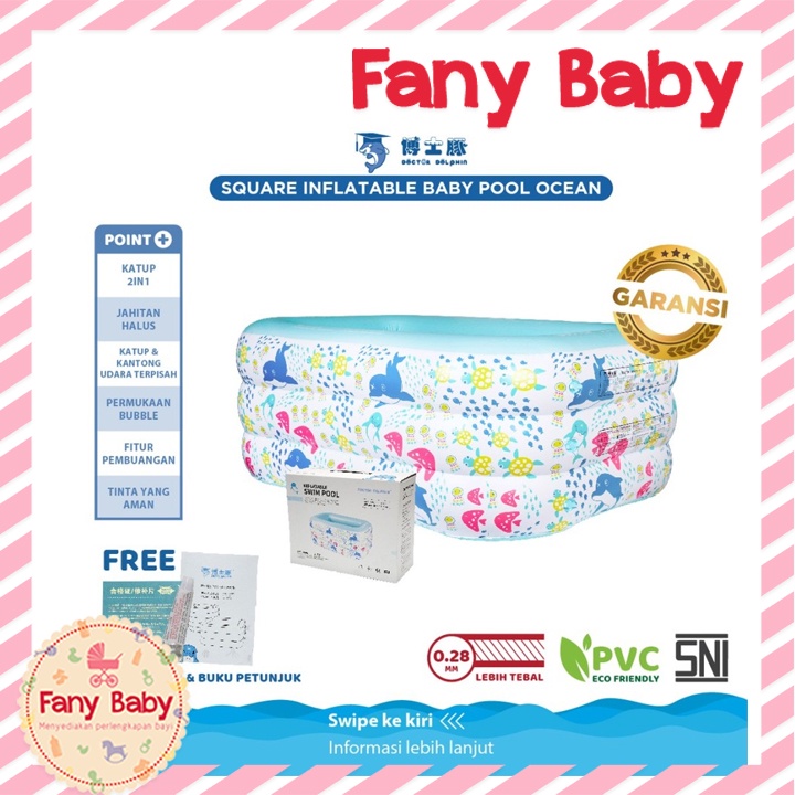 DOCTOR DOLPHIN INFLATABLE SWIM POOL - 120X120X40