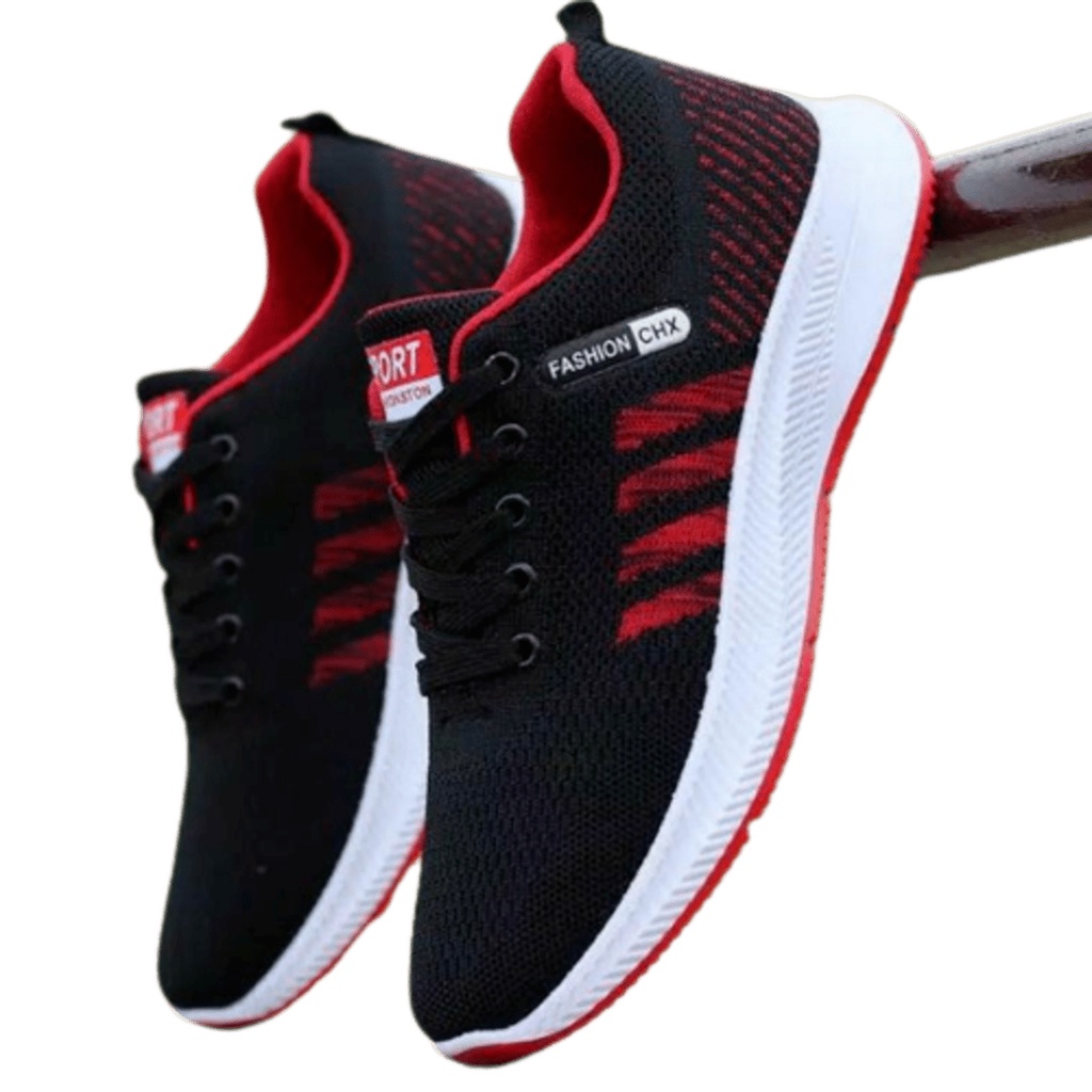 Sepatu Sneakers Pria CHX / Sepatu Fashion Casual Sekolah Hitam COd