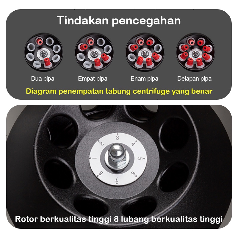 Alat Centrifuge PRP 8/6 HOLES DIGITAL 4000 RPM CENTRIFUGE Original [BISA COD] Kecantikan/Kedokteran/Rumah Tangga/Lab