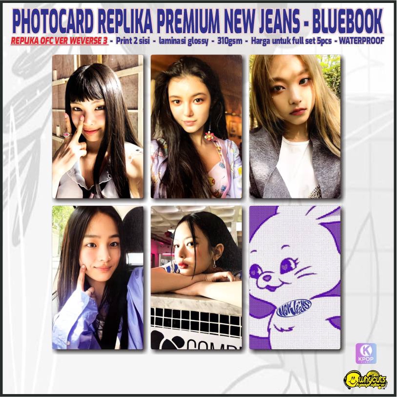 Photocard Set Replika Premium Newjeans / Print 2 sisi laminasi glossy / Anti air tidak berubah warna / isi 5 pcs