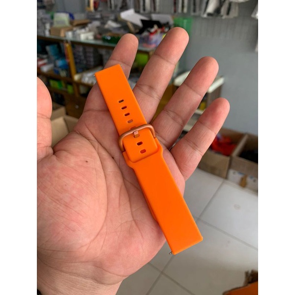 Strap Tali Jam Tangan silikon lembut smartwatch oren 20mm