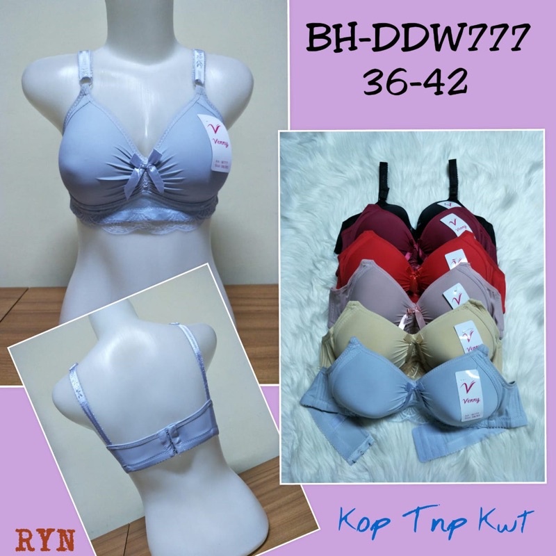 Bra Bh venny tanpa kawat busa tipis cup besar DDW777