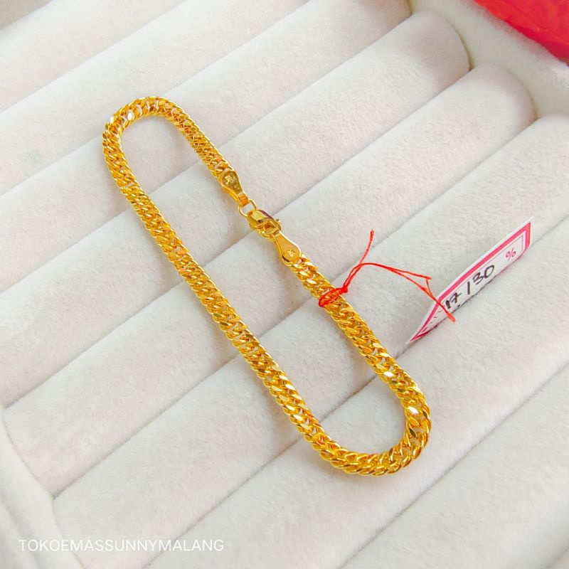 Gelang lemes rantai emas asli 300% ubs