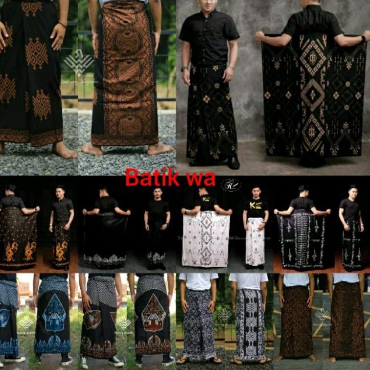 ㅱ Sarung Batik - Sarung Santri Motif Aksara Jawa - Sarung Santri Azzahir - Sarung Wayang - Garansi T