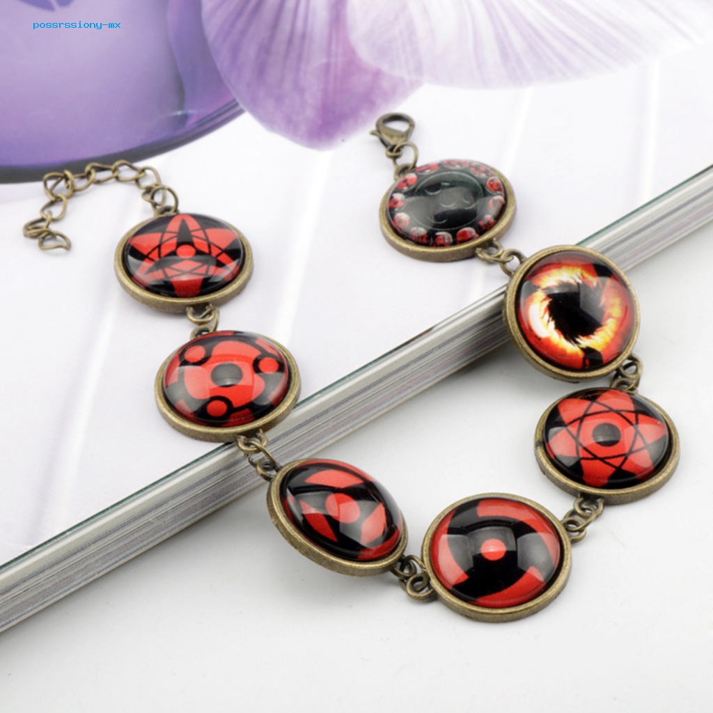 Gelang Rantai Liontin Anime Naruto Sharingan Eye Dapat Disesuaikan Untuk Cosplay