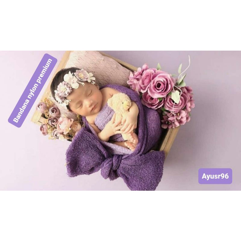 Bandana newborn properti foto newborn bando flower bandana flower