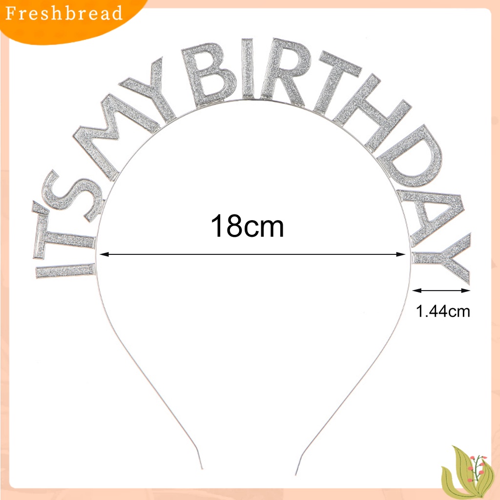 (Fresh) Mahkota / Tiara Motif Tulisan Happy Birthday Bahan Alloy Anti Karat Untuk Wanita