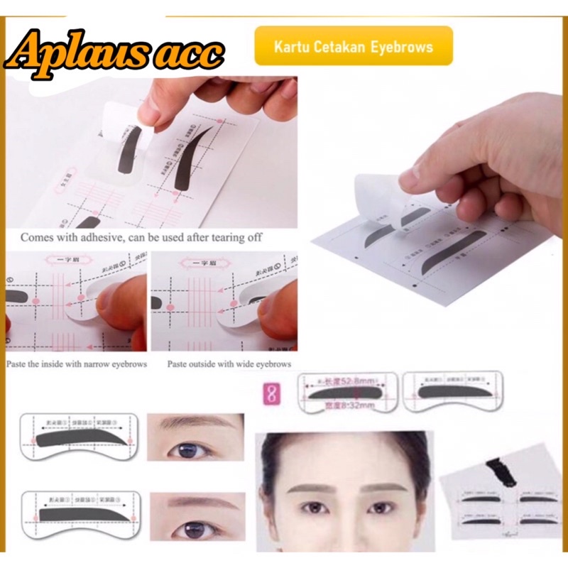 Cetakan Alis 3 in 1 Eyebrow Style Template Cetakan Alis Instan Praktis