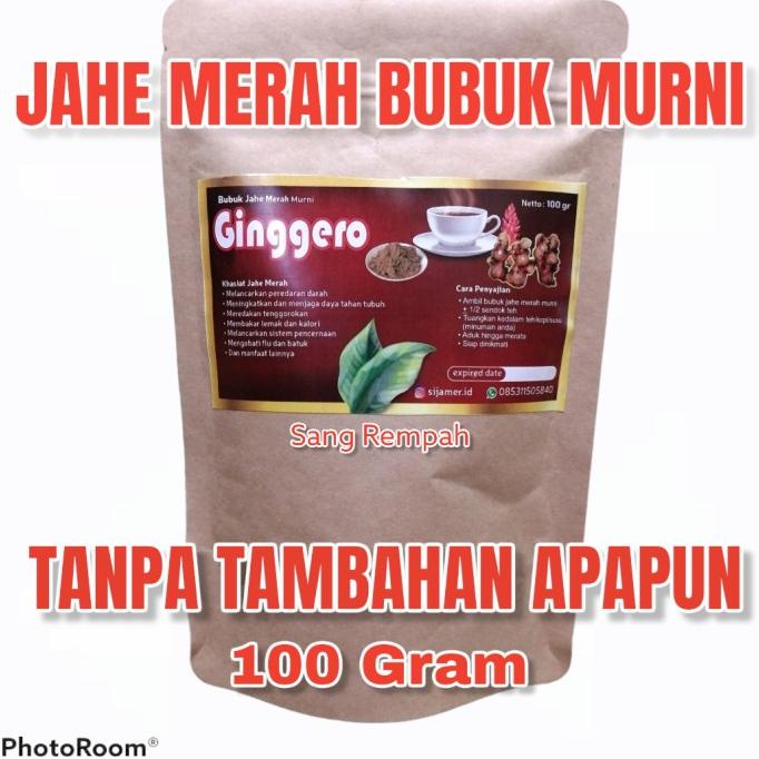 

Promo! Jahe Merah Bubuk Murni 100 Gram (100%)