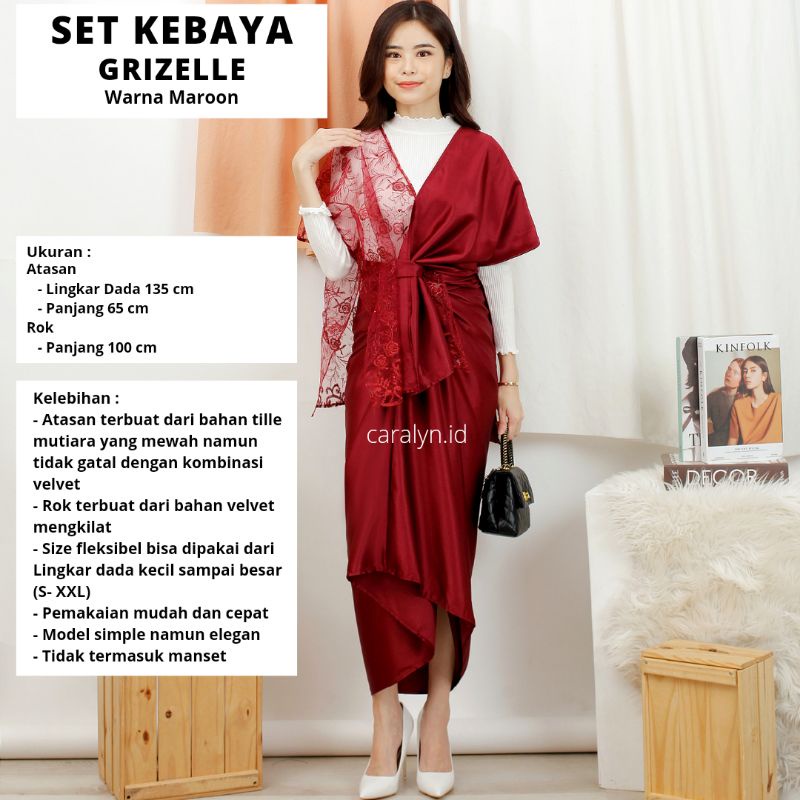 SET KEBAYA GRIZELLE ATASAN DAN ROK KEKINIAN