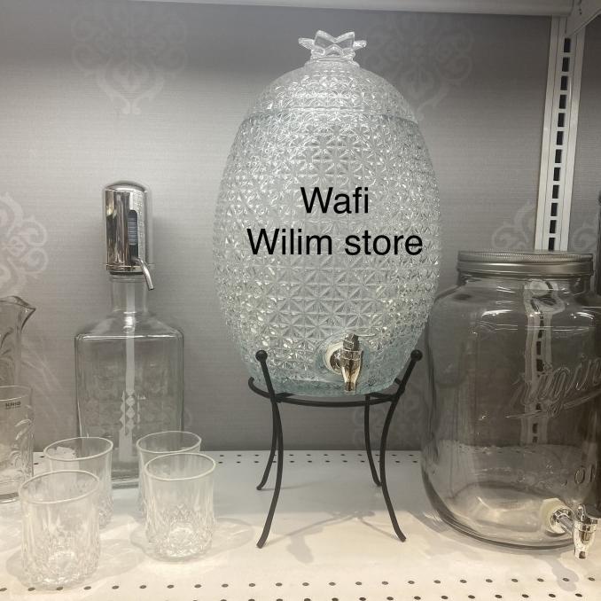 Krishome Beverage Glass Tank 11 Liter / Dispenser Kaca Dengan Rak