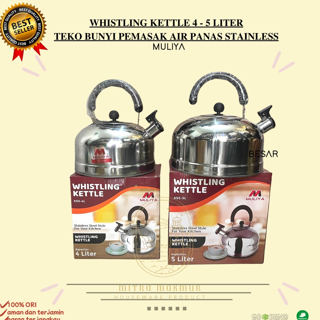 SALE!! TEKO SIUL PEMASAK AIR PANAS / WHISTLING KETTLE 4-5 LITER MULIYA