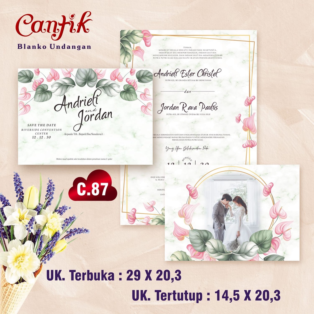 Blangko Undangan CANTIK 87 (Free File Corel)