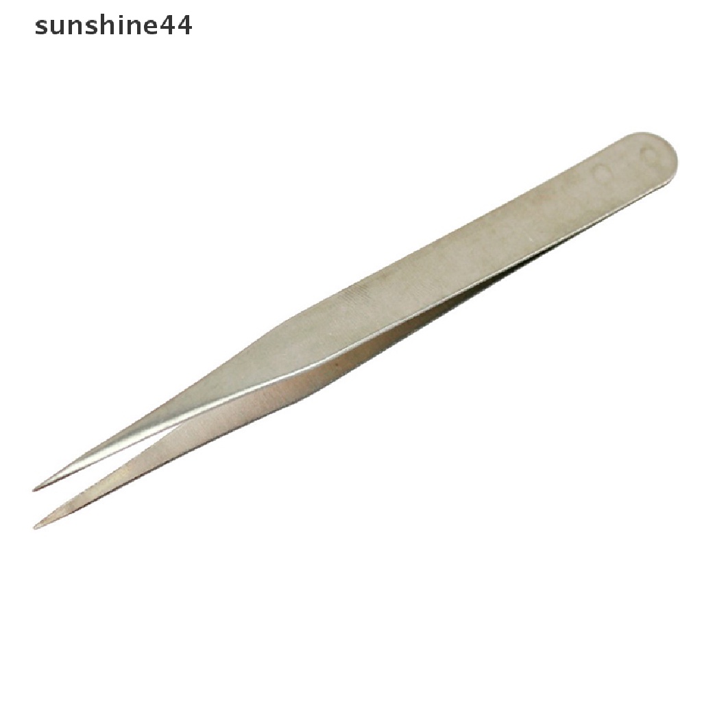 Sunshine 3Pcs Pinset Presisi Bahan Stainless Steel Untuk Reparasi Elektronik