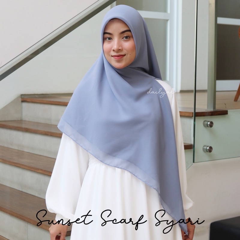 DAILYAL - Sunset Scarf Jumbo (Etalase 2 segiempat polycotton jumbo size M,L dan XL)