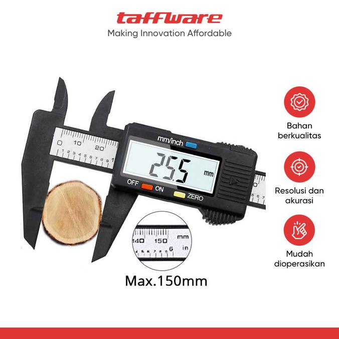 

Taffware Jangka Sorong Digital with LCD Screen - JIGO-150