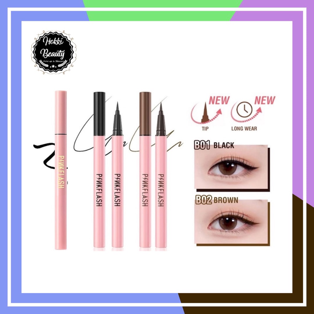 PINKFLASH (E01 - B01 - B02) OhMyLine Liquid Eyeliner Evenly Pigmented Long Lasting Waterproof Black