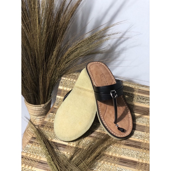 Sandal Jumbo Pria Kulit Asli Tarumpah Karet Mentah / Sandal Jumbo Kulit Asli / Sandal Tarumpah Jumbo
