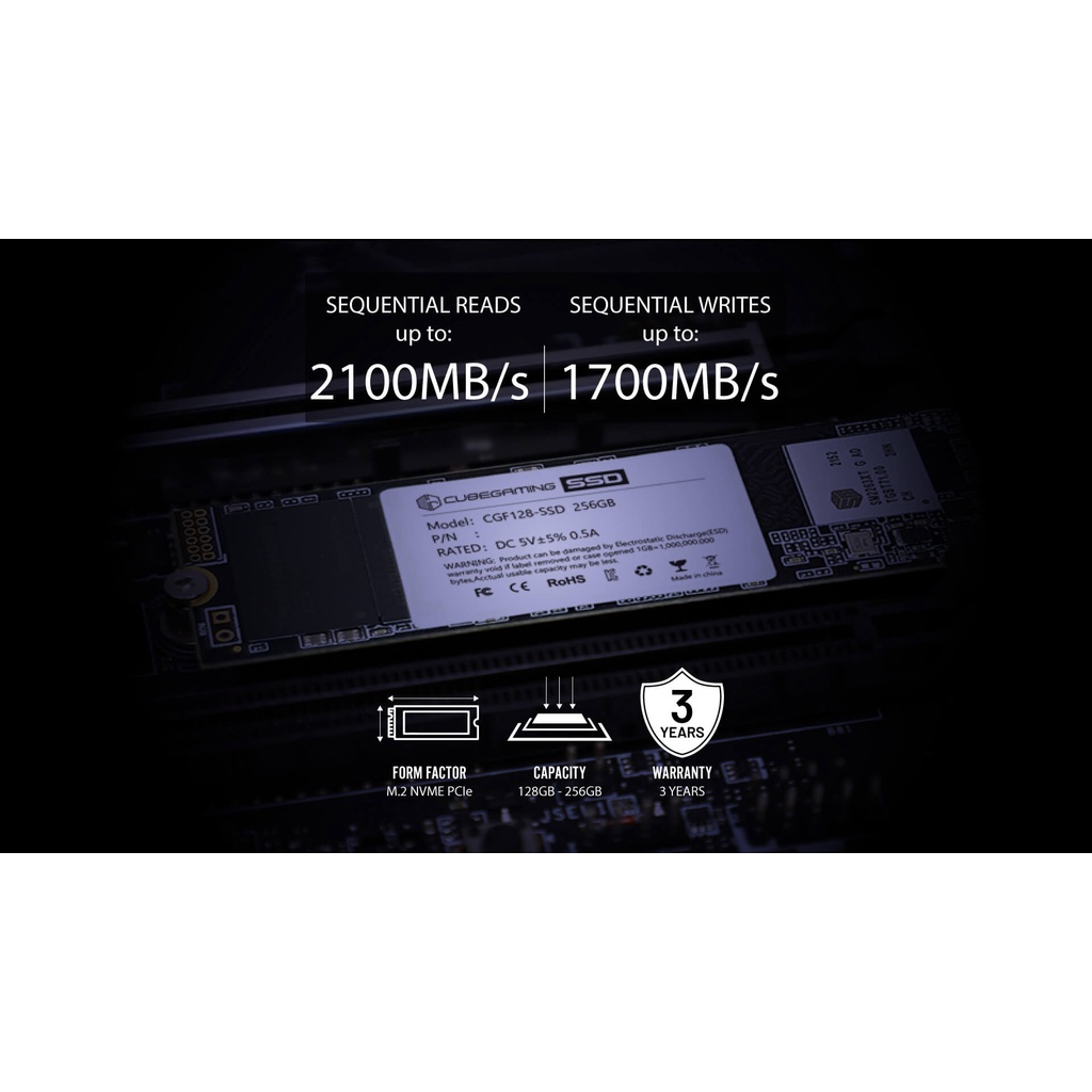 CUBE GAMING CG8 Series 256GB M.2 NVME PCIe Gen3x4 / SSD M.2 256GB