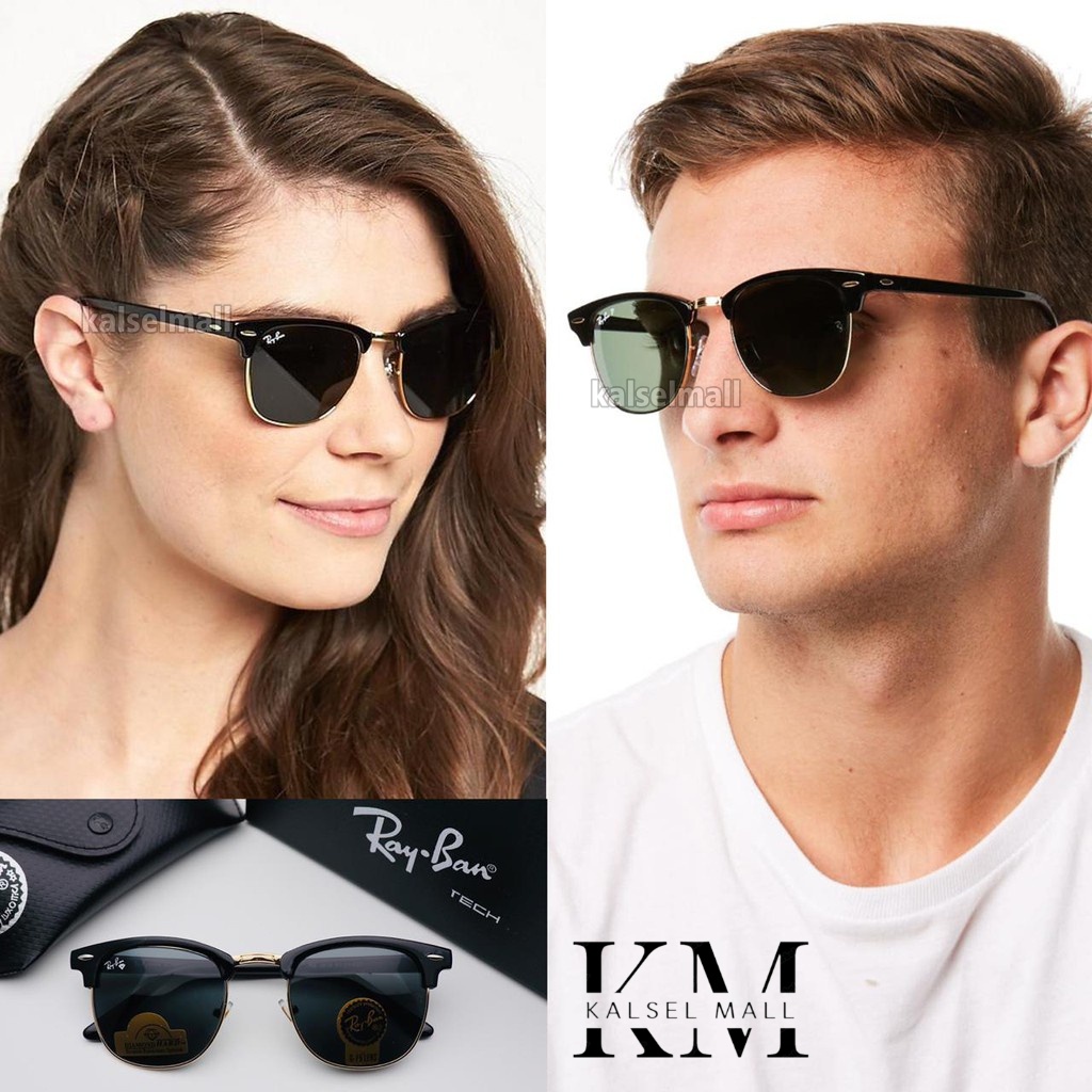 Kacamata Gaya Retro Aviator Hitam Frem Square Keren Kekinian Fashion Pria Wanita - Sunglasses UV400 Sunglass Half Frame Vincent Trompies KCH30