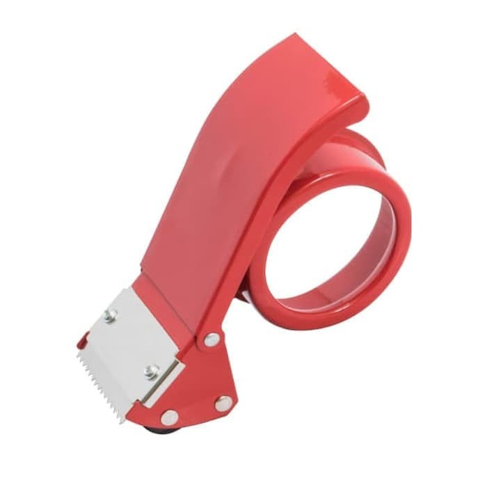 Dispenser Lakban 2 inch bahan Besi Tape Dispenser 2inch warna MERAH 2&quot; Alat Pemotong Isolasi Lakban Potong