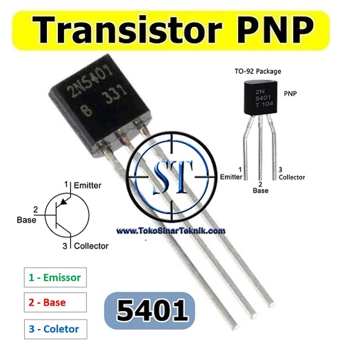 x10 Transistor 2N 5401 PNP TO-92 2N5401 150V 600mA High Voltage Amplifier 2N-5401 isi 10