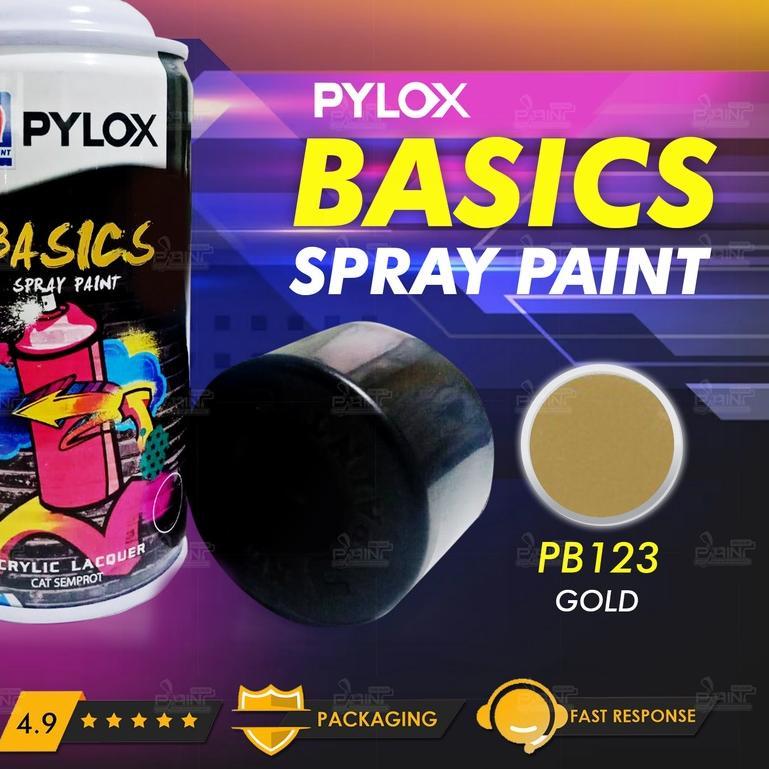 Cat Semprot Nippon Paint PYLOX BASICS 300cc - PB123 Gold