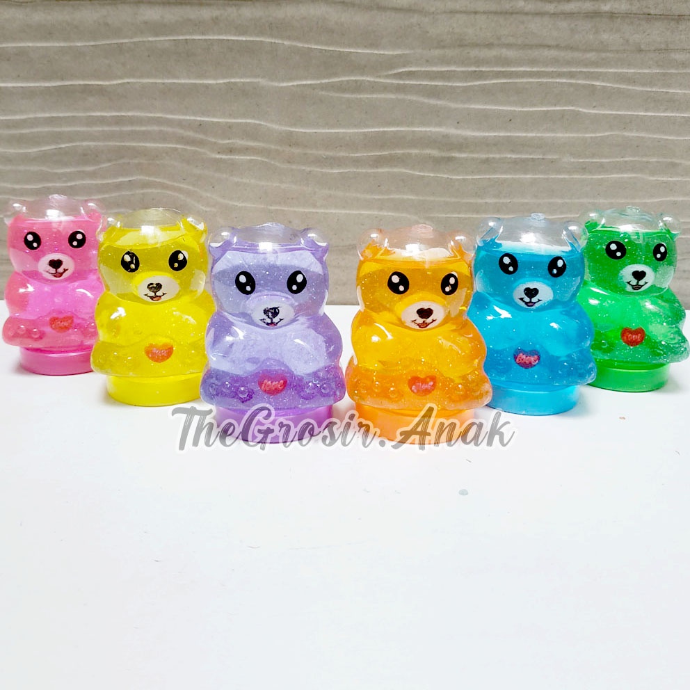 SLIME CLEAR JELLY BOTOL KARAKTER HEWAN KUCING SINGA BERUANG OWL