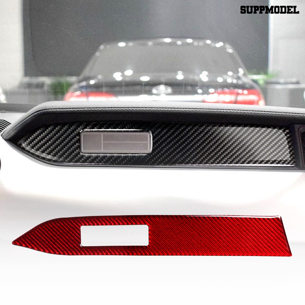 Sm - Stiker Cover Panel Dashboard 3D Carbon Fiber Dapat Dipakai Ulang Untuk Mustang 2015-2019