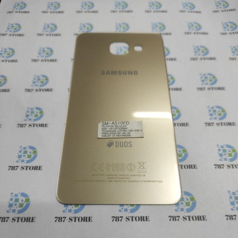 backglass backcover samsung a5 2016 a510f gold original bekas