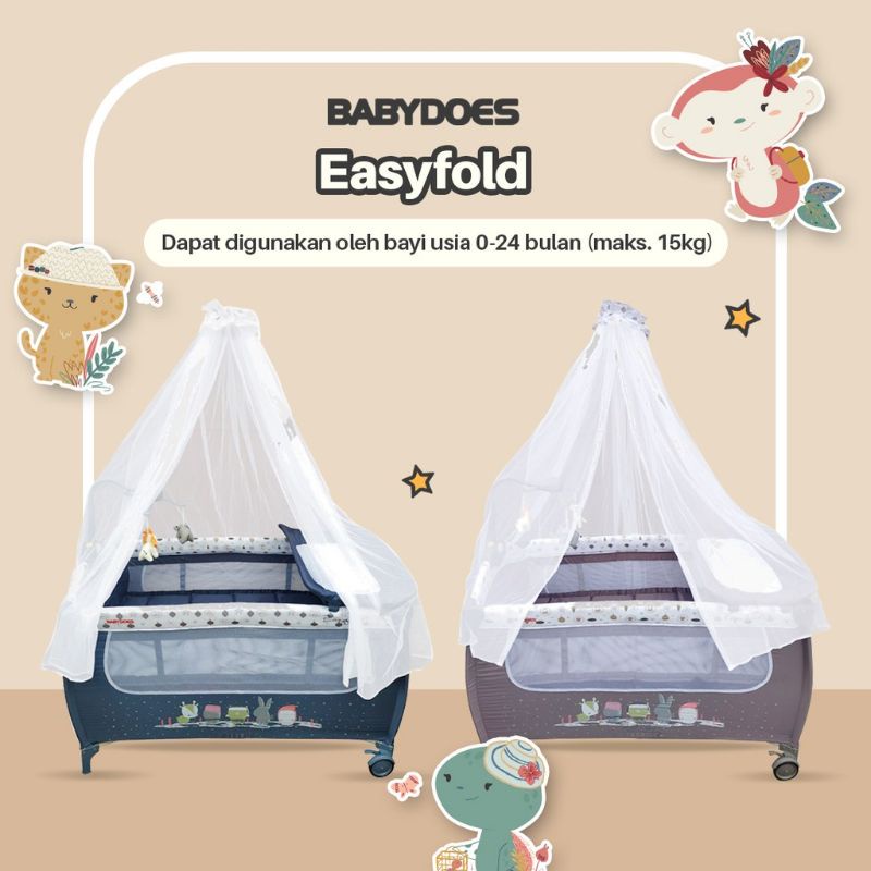 Makassar - Box Bayi Tempat Tidur Ranjang Baby Box Bayi BabyDoes Easyfold 18081