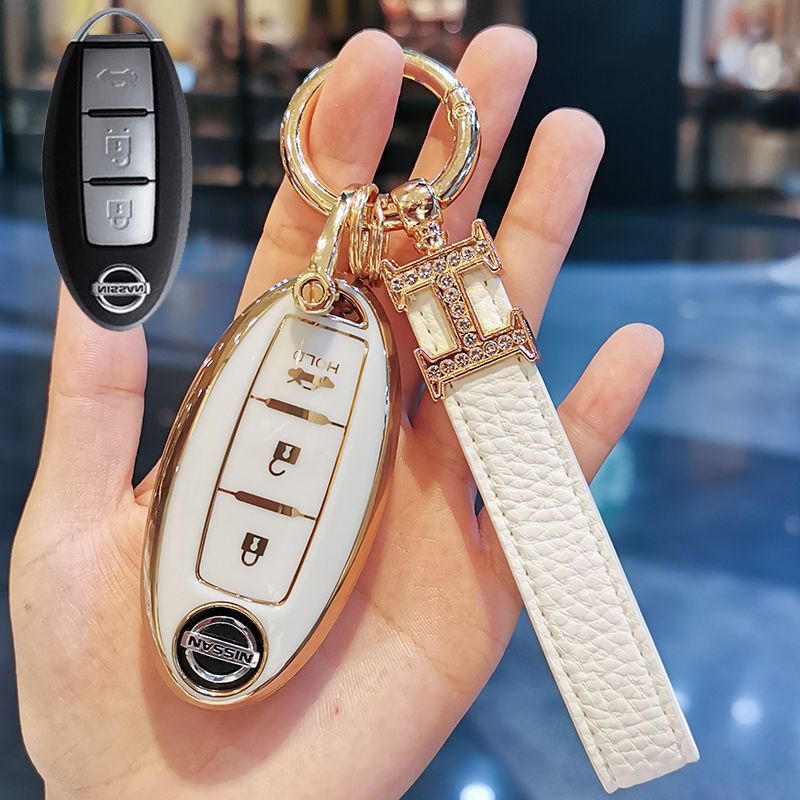 Untuk Nissan Key Case Female21 3per4 Kunci Generasi 14 Xuanyi Teana Hacker Qijun Tuda Blue Bird Remote Control Key Case