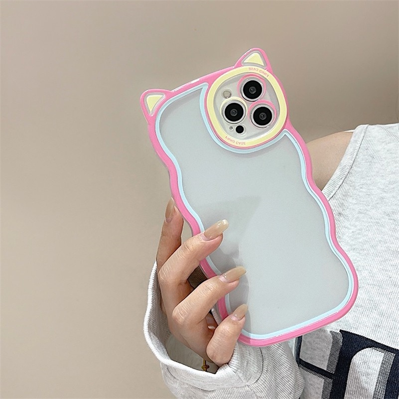 Soft Case Pelindung Bahan Silikon Transparan Gaya Korea Untuk iPhone 14 13 12 11 Pro Max X Xr Xs Max 8 7 Plus