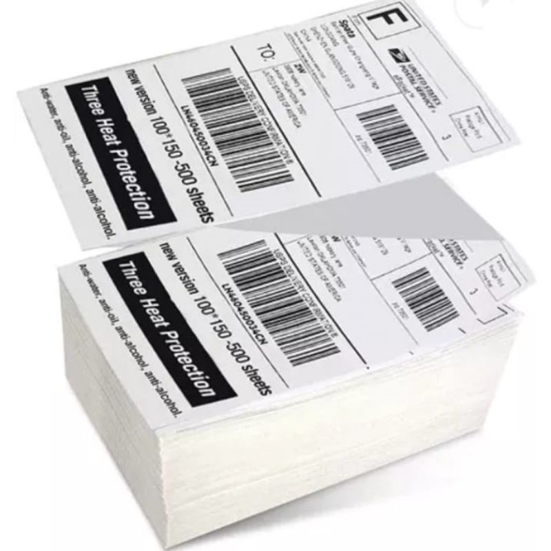 Kertas Thermal Label Barcode 100 x 150 isi 500 Lembar ROLL