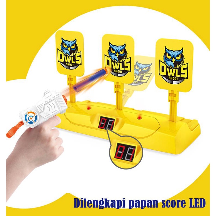 Owl Shoot Mainan Target Nerf with Score Board papan nilai