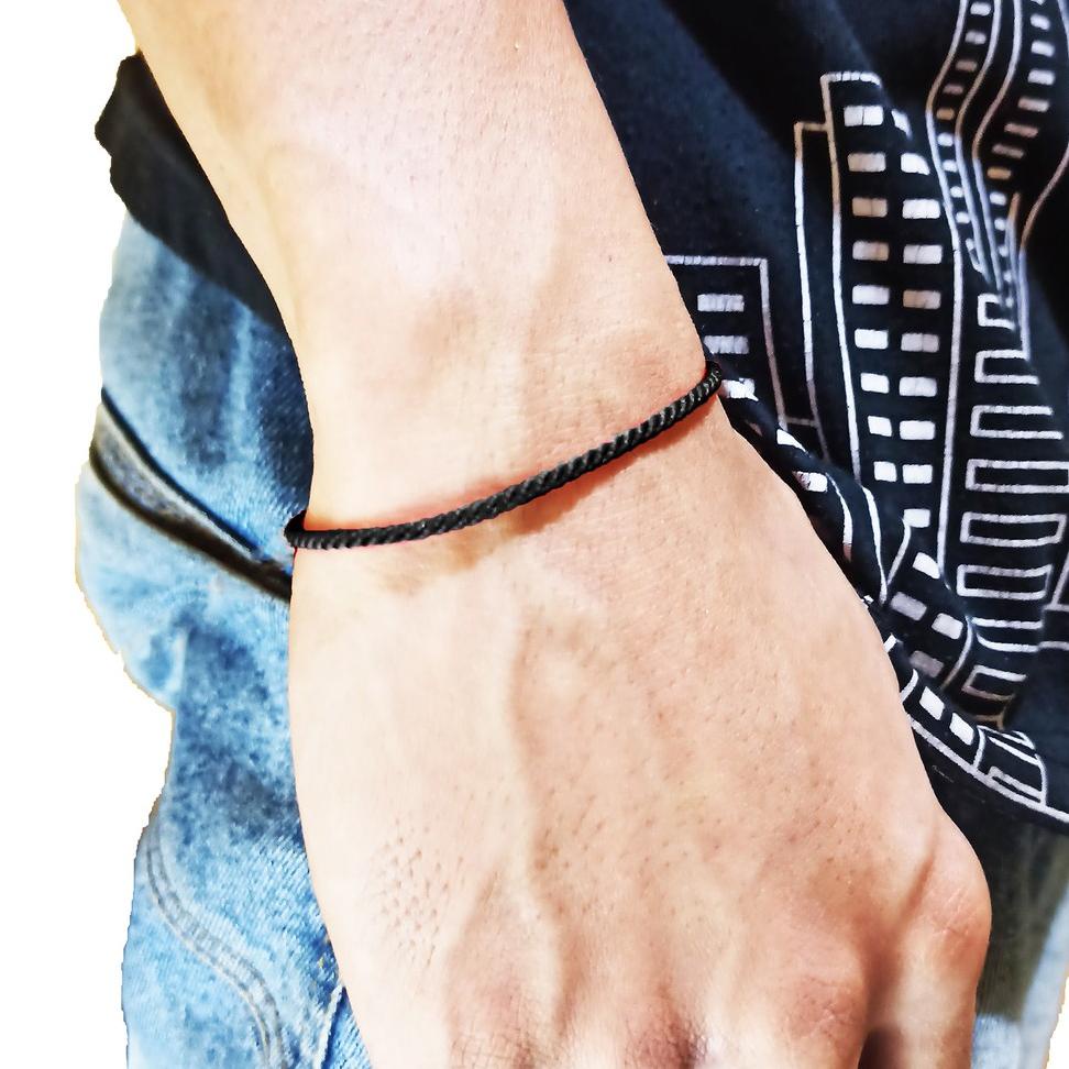 ㊊ Nagasita [AWK Hitam] Gelang Tali Aneka Warna Kait, Tahan Air Dan Tidak Luntur SIAP KIRIM 3581 ◈